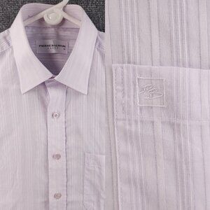 Balmain Lightweight Striped 95 Short Sleeve Purple Pocket Shirt Button Up Men